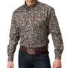 Roper Men's Paisley Western Button Down Shirt 1 Roper Men's Paisley Western Button Down Shirt -Wrangler Store 03 001 0325 6001 a