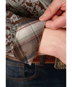 Roper Men's Paisley Western Button Down Shirt -Wrangler Store 03 001 0325 6001 c