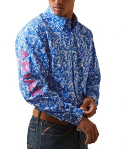 Ariat Men's Team Steven Fitted Button Down Shirt