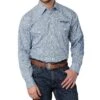 Wrangler Men's Big And Tall Logo Button Down Shirt -Wrangler Store 112314906x