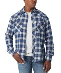 Wrangler Men's Retro Flannel Snap Shirt