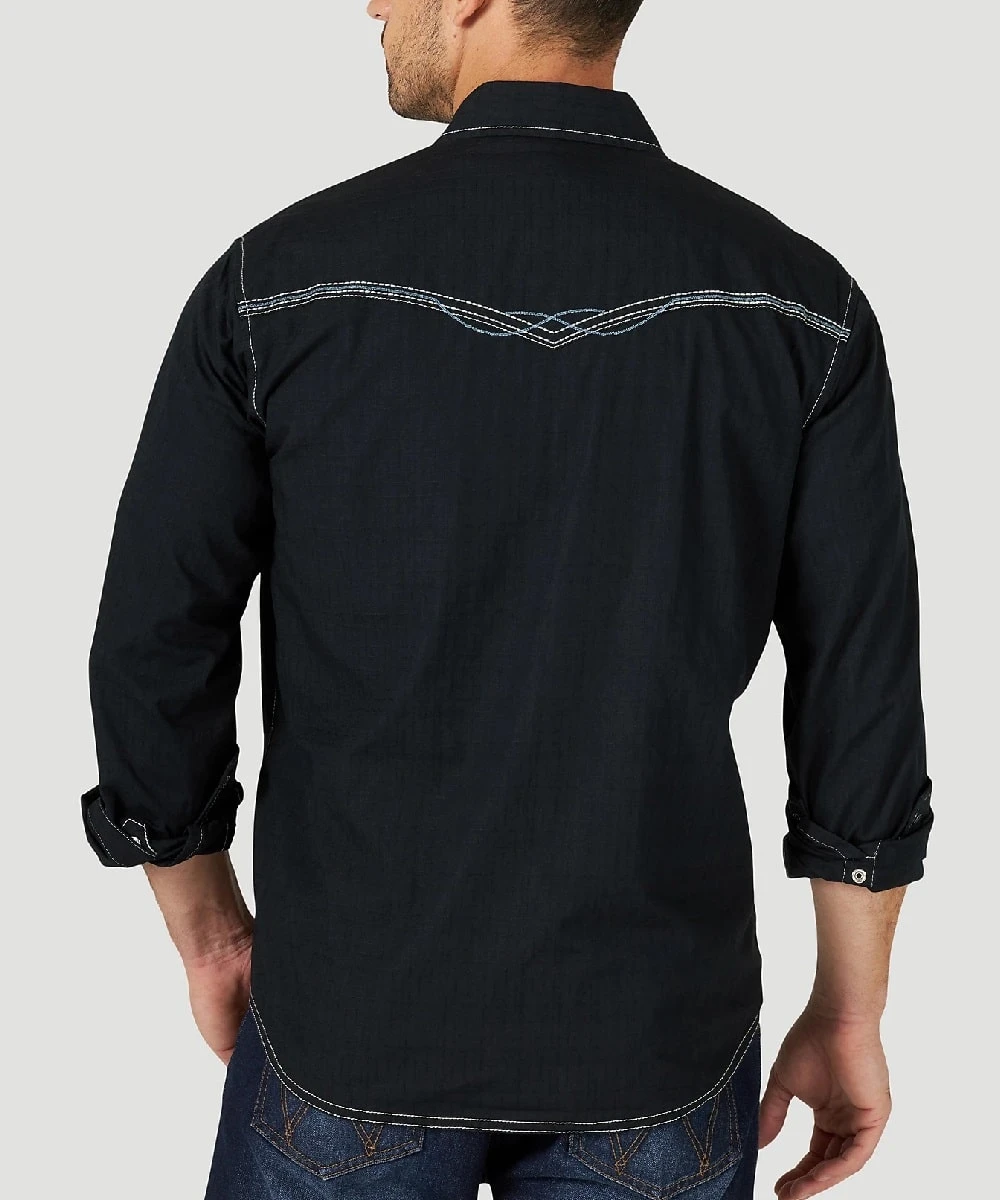 Wrangler Men's Rock 47 Western Snap Shirt 4 Wrangler Men's Rock 47 Western Snap Shirt - Image 2