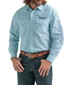 Wrangler Men's Logo Snap Shirt