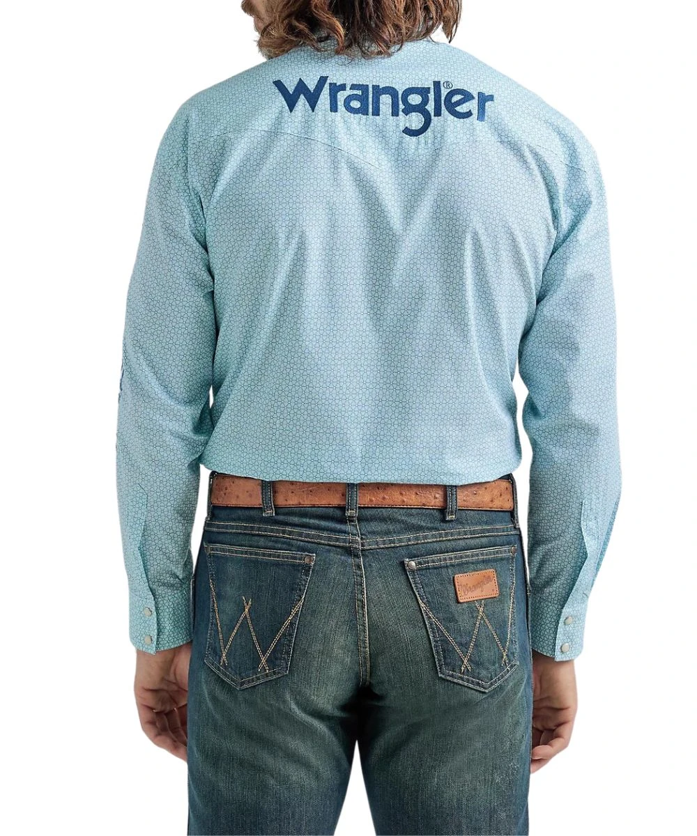 Wrangler Men's Logo Snap Shirt 4 Wrangler Men's Logo Snap Shirt - Image 2