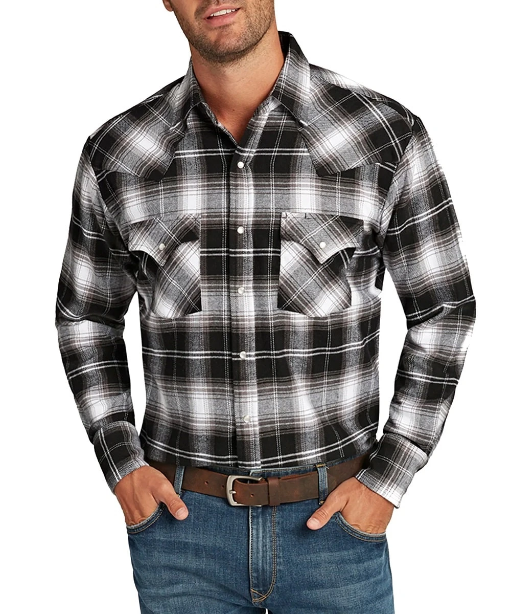 Ely Walker Men's Flannel Snap Shirt 3 Ely Walker Men's Flannel Snap Shirt