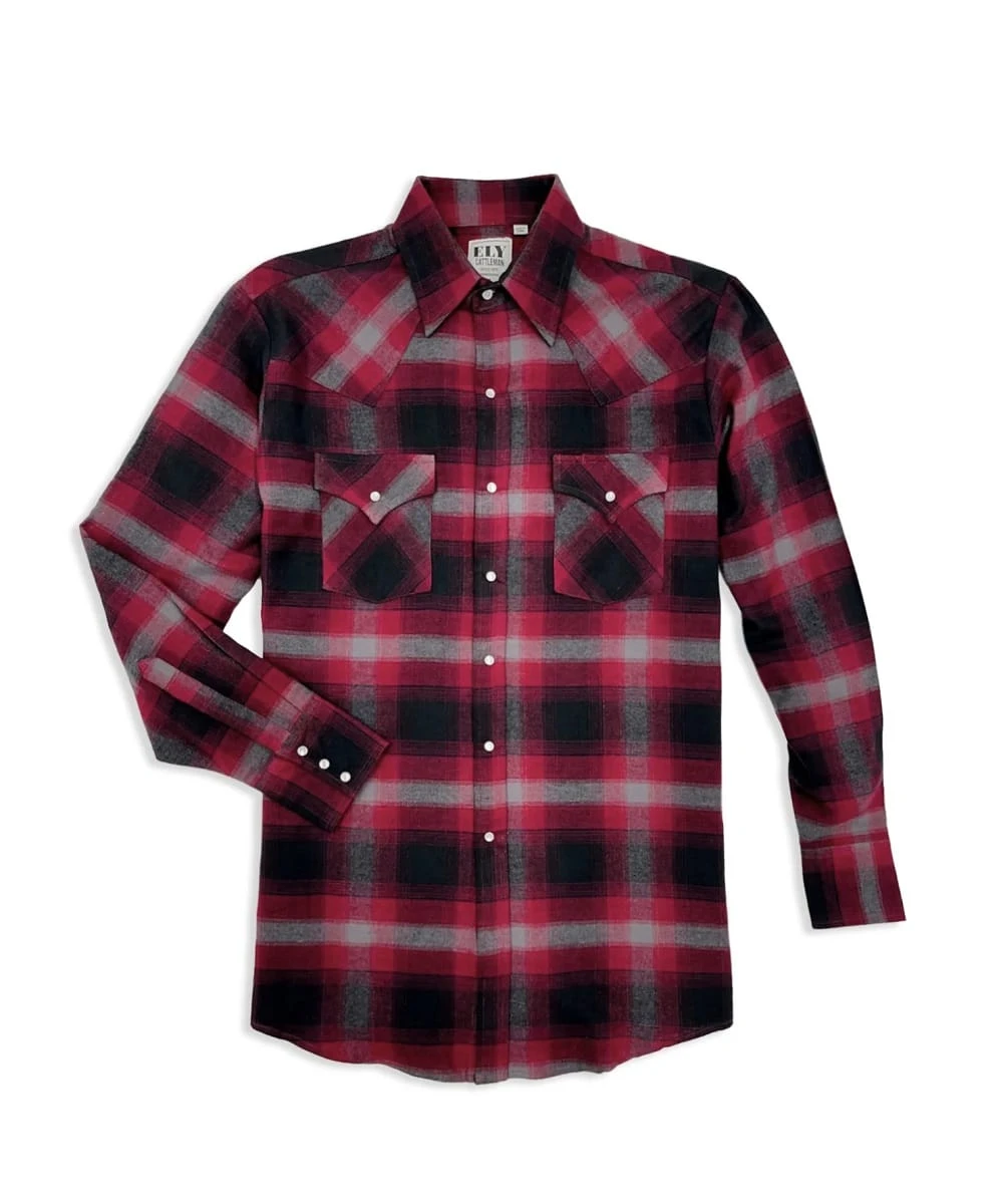 Ely Walker Men's Flannel Snap Shirt 6 Ely Walker Men's Flannel Snap Shirt - Image 4
