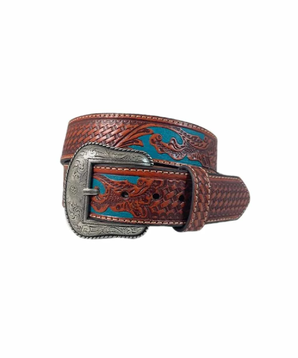 Gem Dandy Men's Embossed Leather Belt 3 Gem Dandy Men's Embossed Leather Belt
