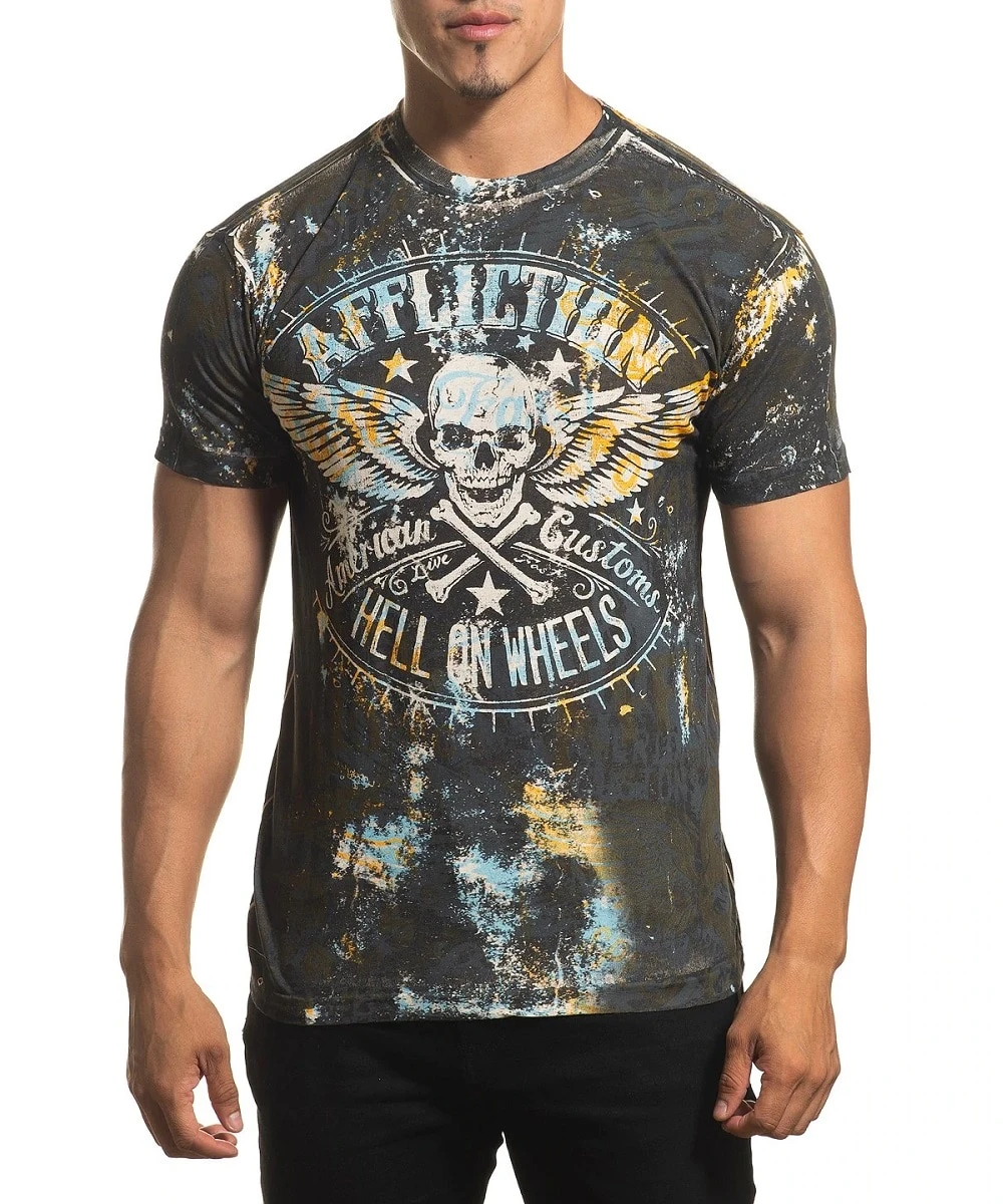 Affliction Men's AC Wheel House Tee 3 Affliction Men's AC Wheel House Tee