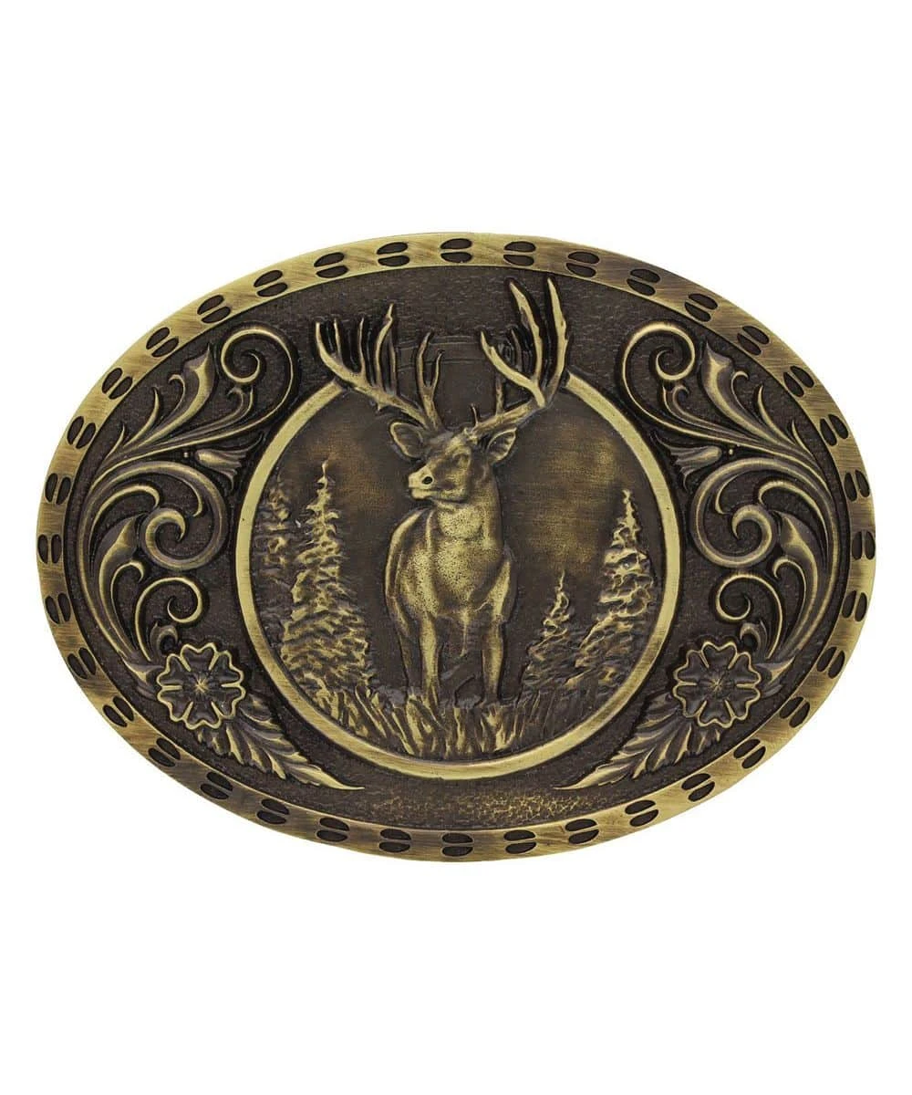 Montana Silversmiths Heritage Outdoor Series Wild Stag Buckle 3 Montana Silversmiths Heritage Outdoor Series Wild Stag Buckle