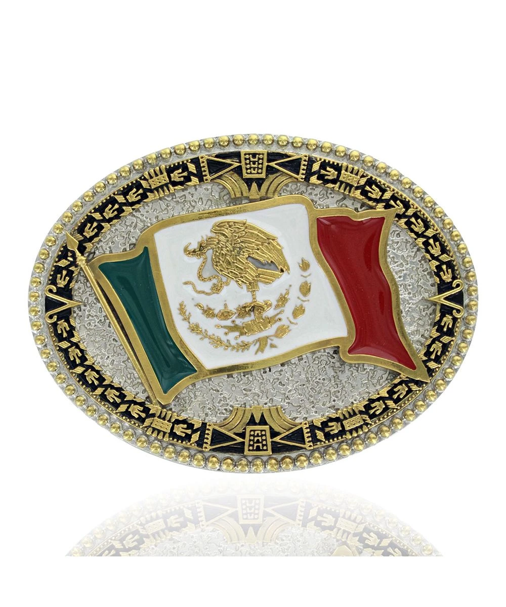Montana Silversmiths Grand Mexican Flag Attitude Buckle 3 Montana Silversmiths Grand Mexican Flag Attitude Buckle