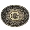 Montana Silversmiths Initial G Attitude Buckle 2 Montana Silversmiths Initial G Attitude Buckle -Wrangler Store A915G a