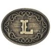 Montana Silversmiths Initial L Attitude Buckle 2 Montana Silversmiths Initial L Attitude Buckle -Wrangler Store A915L a