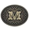 Montana Silversmiths Initial M Attitude Buckle -Wrangler Store A915M a
