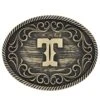 Montana Silversmiths Initial T Attitude Buckle -Wrangler Store A915T a