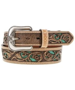 Hooey Men's Tooled Leather Belt