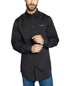 Kimes Ranch Men's KR Team Button Down Shirt -Wrangler Store KR TEAM SHIRT BLACK