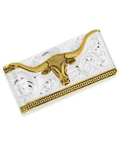 Montana Silversmiths Men's Longhorn Money Clip