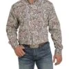 Cinch Men's Big And Tall Paisley Button Down Shirt 1 Cinch Men's Big And Tall Paisley Button Down Shirt -Wrangler Store MTW105426X a