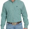 Cinch Men's Striped Plaid Button Down Shirt -Wrangler Store MTW1105410 a