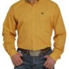 Cinch Men's Gold Geo Print Button Down Shirt -Wrangler Store MTW1105448 a