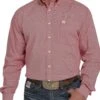 Cinch Men's Red Geo Print Button Down Shirt -Wrangler Store MTW1105458 a
