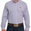 Cinch Men's Lilac Geo Print Button Down Shirt -Wrangler Store MTW1105480 a