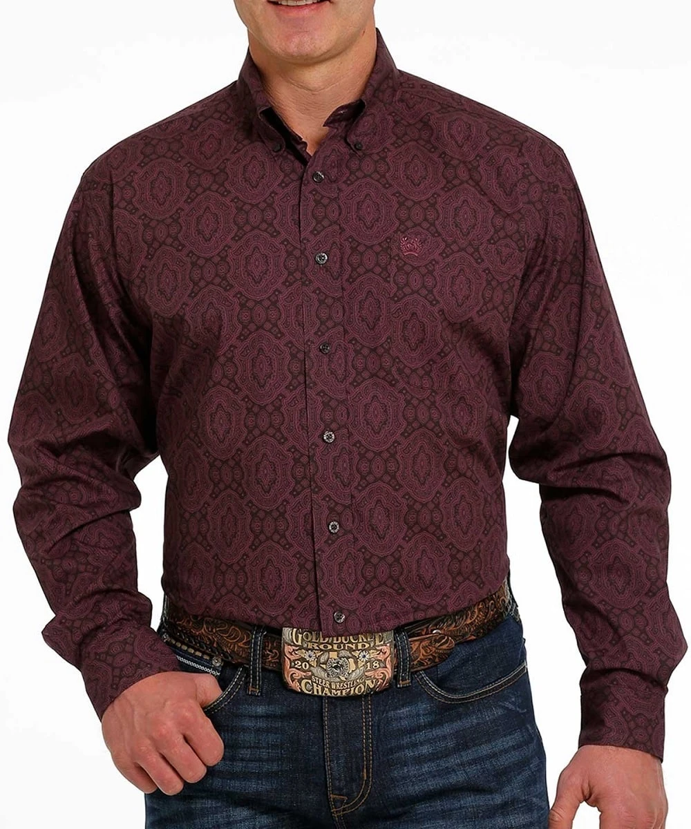 Cinch Men's Purple Paisley Button Down Shirt 3 Cinch Men's Purple Paisley Button Down Shirt