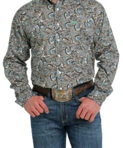 Cinch Men's Paisley Button Down Western Shirt