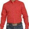 Cinch Men's Geo Print Button Down Shirt -Wrangler Store MTW1347053 A