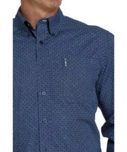 Cinch Men's Button Down Western Shirt -Wrangler Store MTW1347056 b