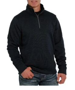 Cinch Men's Navy 1/4 Zip Sweater