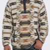 Cinch Men's Cream Aztec Fleece Pullover -Wrangler Store MWK1514014 A