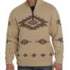 Cinch Men's 1/4 Zip Aztec Print Sweater -Wrangler Store MWK1560002 A