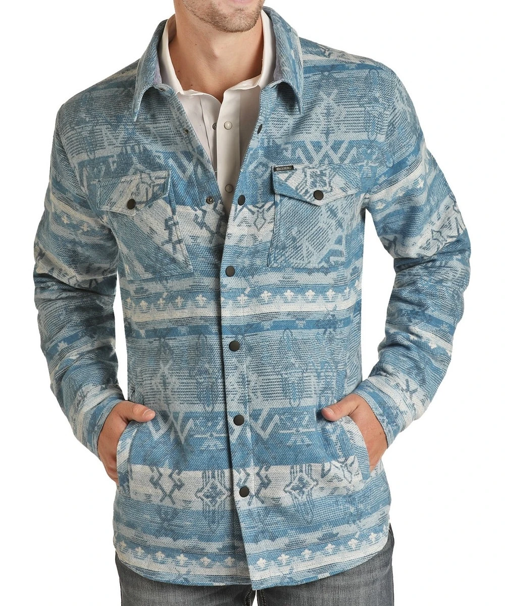 Rock & Roll Cowboy Men's Jacquard Shacket 3 Rock & Roll Cowboy Men's Jacquard Shacket