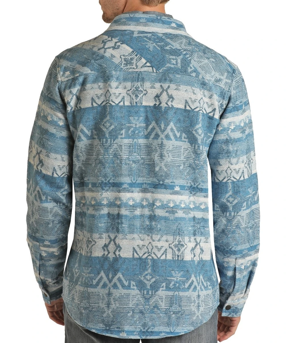 Rock & Roll Cowboy Men's Jacquard Shacket 4 Rock & Roll Cowboy Men's Jacquard Shacket - Image 2