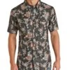 Rock & Roll Cowboy Men's Tropical Snap Shirt -Wrangler Store RRMS1SR0QS a