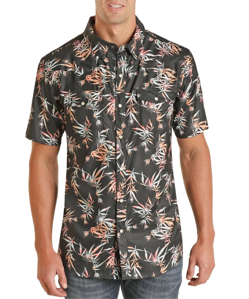 Rock & Roll Cowboy Men's Tropical Snap Shirt 3 Rock & Roll Cowboy Men's Tropical Snap Shirt