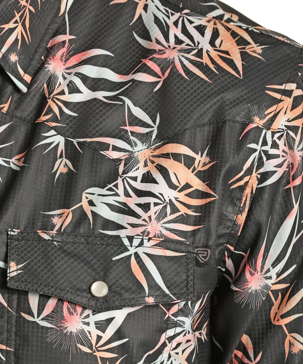 Rock & Roll Cowboy Men's Tropical Snap Shirt 4 Rock & Roll Cowboy Men's Tropical Snap Shirt - Image 2