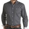 Panhandle Men's Button Down Shirt -Wrangler Store RSMSODR0ED