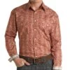 Panhandle Men's Roughstock Aztec Paisley Snap Shirt -Wrangler Store RSMSOSR0EW
