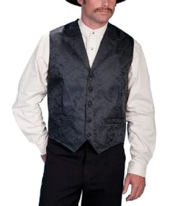Scully Men's Black Dragon Vest