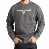 Kimes Ranch Men's Vintage Crew Sweatshirt 2 Kimes Ranch Men's Vintage Crew Sweatshirt -Wrangler Store VINTAGE CREW charcoal heather