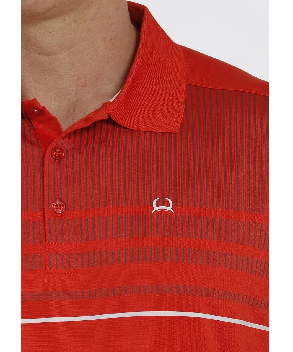 Cinch Men's Red Arenaflex Polo Shirt 5 Cinch Men's Red Arenaflex Polo Shirt - Image 3