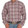 Cinch Men's Plaid Button Down Shirt -Wrangler Store mtw1105391A