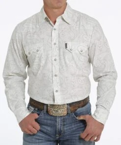 Cinch Men's Paisley Print Western Snap Shirt