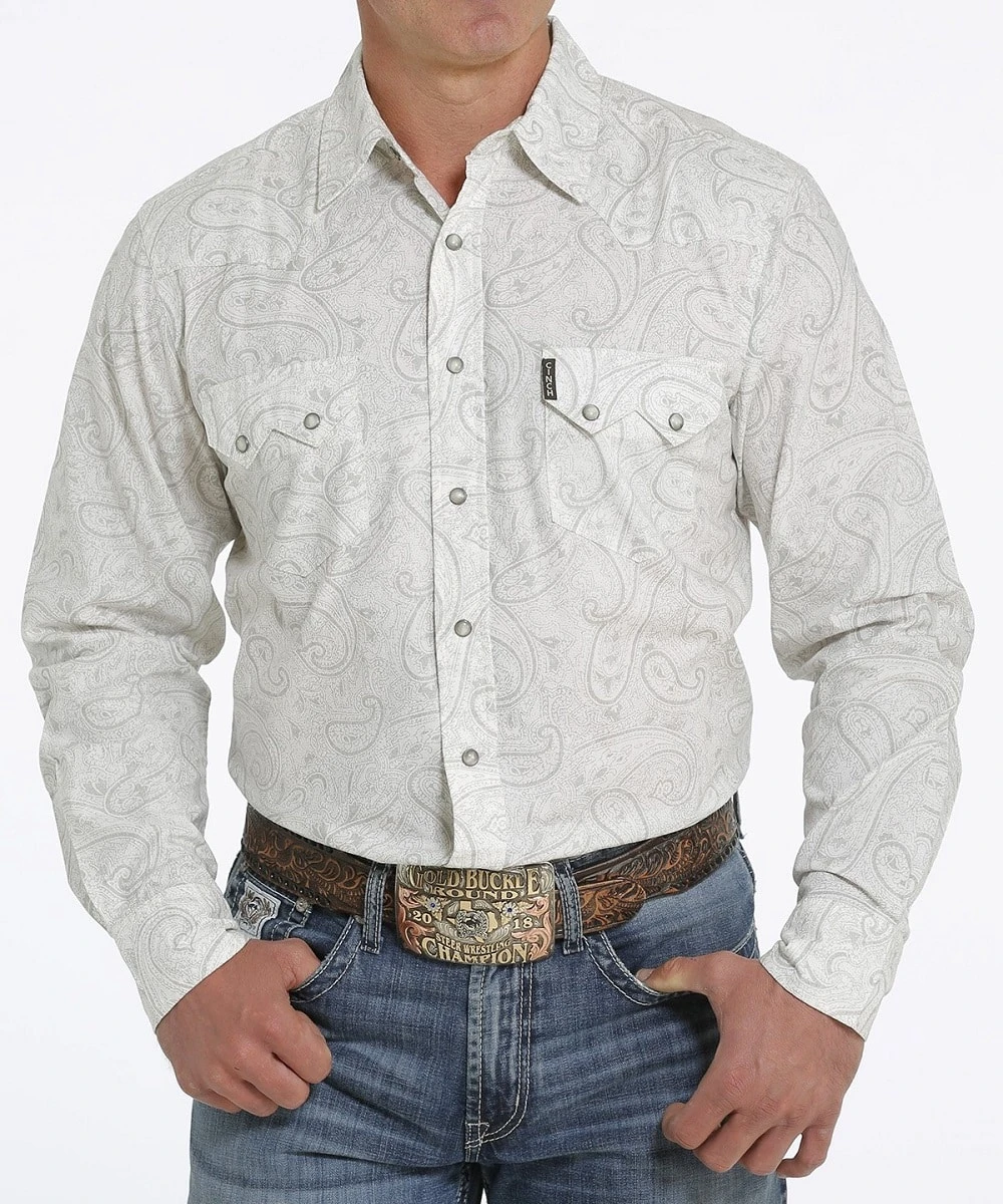 Cinch Men's Paisley Print Western Snap Shirt 3 Cinch Men's Paisley Print Western Snap Shirt