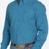 Cinch Men's Blue Modern Fit Button Down Shirt -Wrangler Store mtw1347052 a