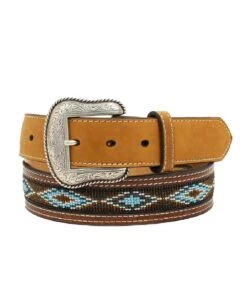 M&F Western Men's Nocona Aztec Beaded Belt