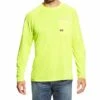 Ariat Men's Rebar Sunstopper Shirt Neon Yellow 2 Ariat Men's Rebar Sunstopper Shirt Neon Yellow -Wrangler Store products 10019136 front