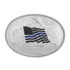 Montana Silversmiths Thin Blue Line Flag Buckle -Wrangler Store products 1340TBL